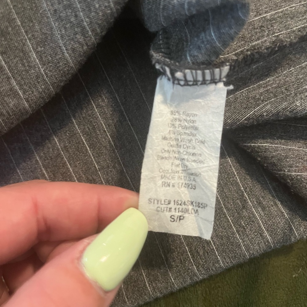 Gray Pinstripe Skirt - Picture 4 of 5